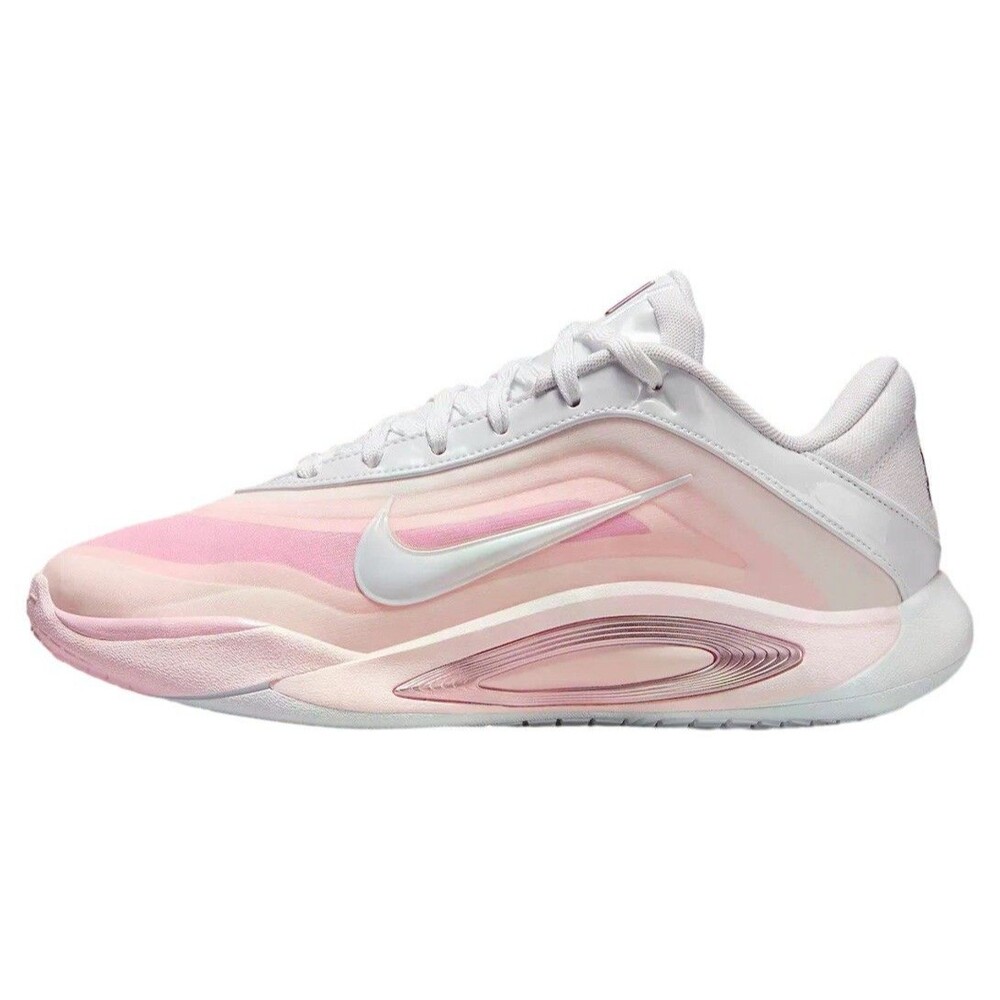 Size 7 Nike A'One #1 Draft Pick White Pink Womens Basketball Shoes FZ8605-101